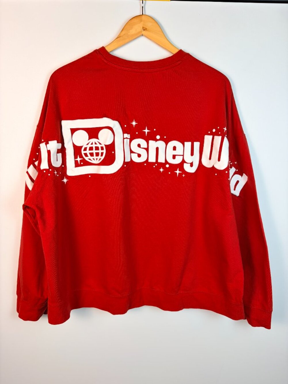 Walt Disney World Sorcerer Mickey Mouse Red Pullover Sweatshirt Adult Size 1X - Picture 6 of 7
